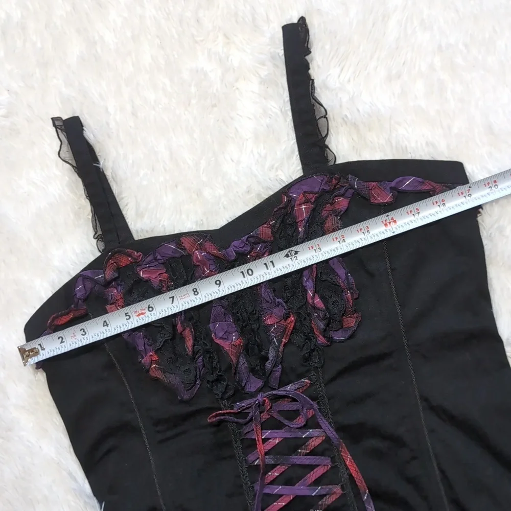 Y2K Vintage Tripp NYC 2 Piece Lace Up Corset & Garter Skirt Set XL/XXL